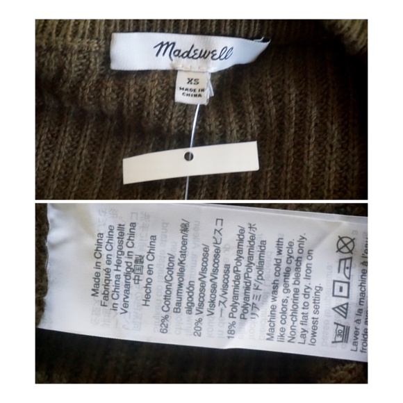 Madewell Thompson Pullover Pocket Sweater New XS - Picture 11 of 11